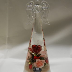 Grand ange en verre coeur